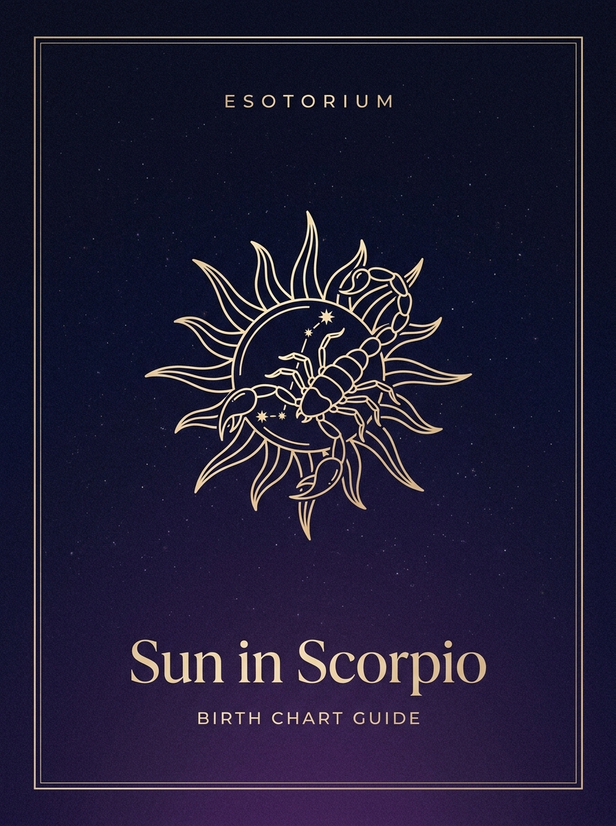 Sun in Scorpio — Esotorium birth chart PDF guide cover