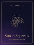 Sun in Aquarius — Esotorium birth chart PDF guide cover