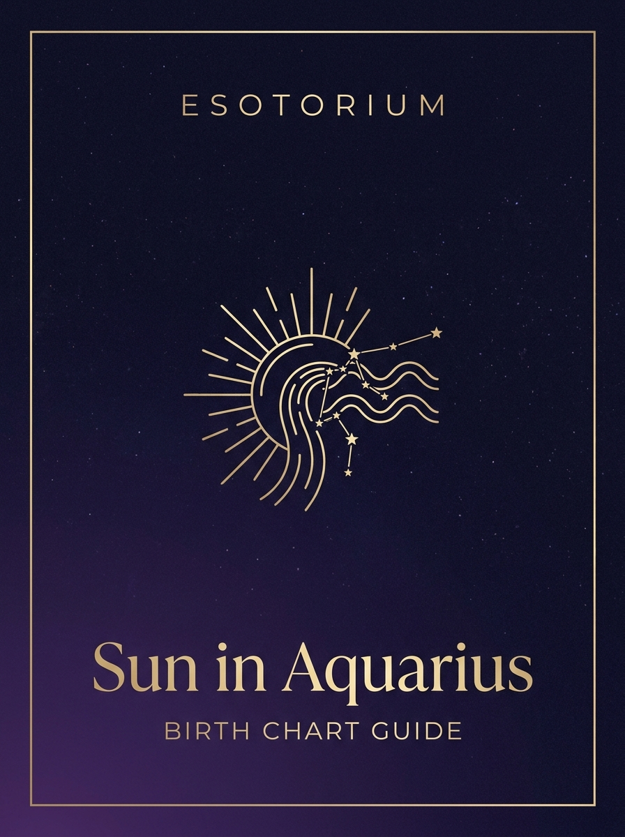 Sun in Aquarius — Esotorium birth chart PDF guide cover