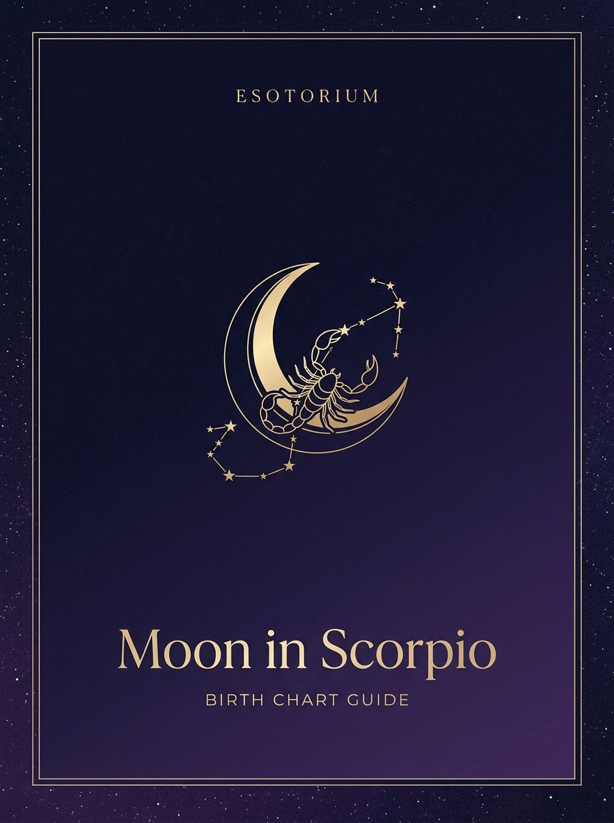 Moon in Scorpio — Birth Chart Guide, Esotorium PDF cover