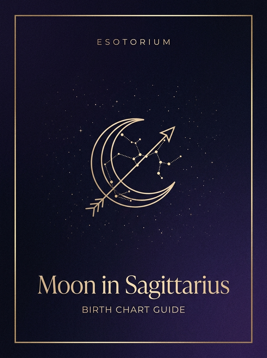 Moon in Sagittarius — Birth Chart Guide, Esotorium PDF cover