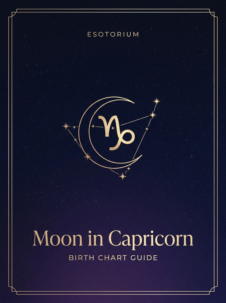 Moon in Capricorn — Birth Chart Guide, Esotorium PDF cover