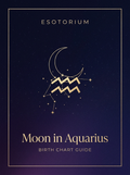 Moon in Aquarius — Birth Chart Guide, Esotorium PDF cover