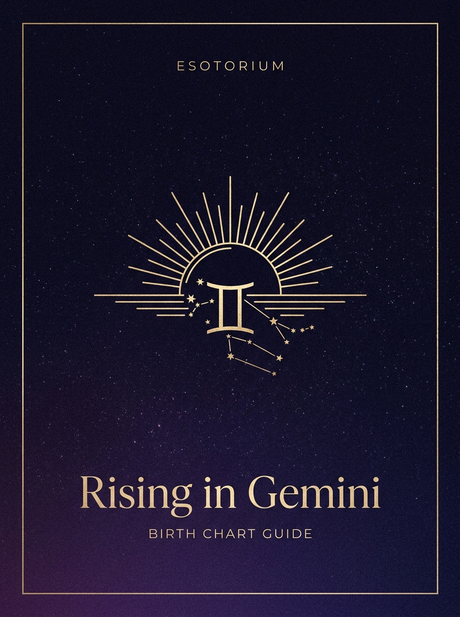 Rising in Gemini — Birth Chart Guide, Esotorium PDF cover