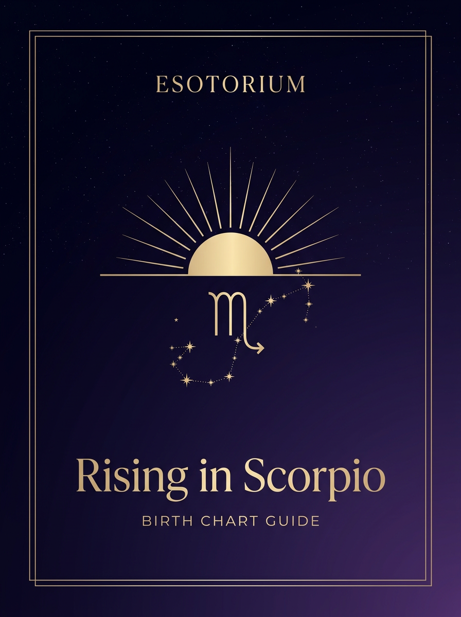 Rising in Scorpio — Birth Chart Guide, Esotorium PDF cover