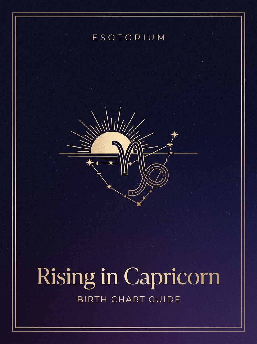 Rising in Capricorn — Birth Chart Guide, Esotorium PDF cover