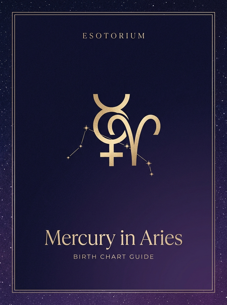 Mercury in Aries — Birth Chart Guide, Esotorium PDF cover