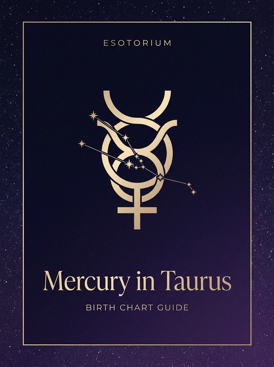 Mercury in Taurus — Birth Chart Guide, Esotorium PDF cover