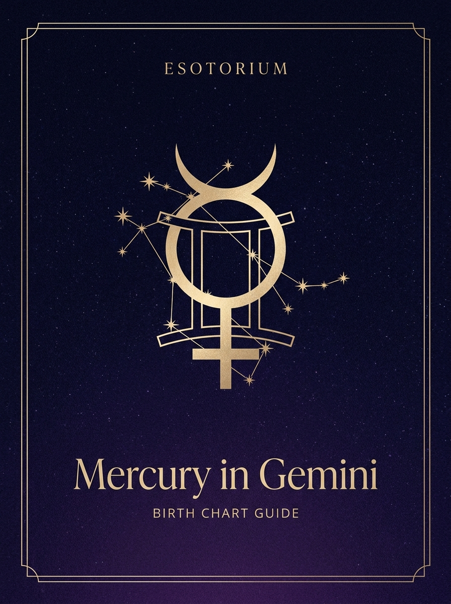 Mercury in Gemini — Birth Chart Guide, Esotorium PDF cover