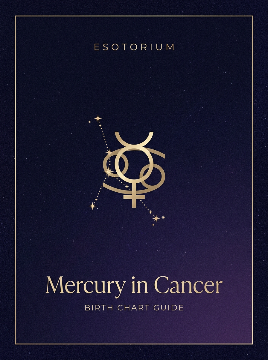 Mercury in Cancer — Birth Chart Guide, Esotorium PDF cover