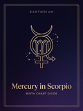 Mercury in Scorpio — Birth Chart Guide, Esotorium PDF cover