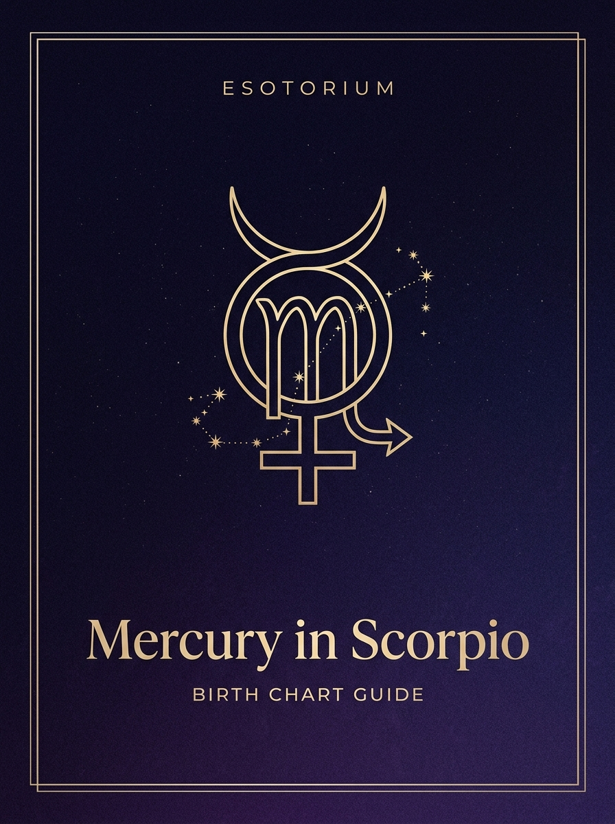 Mercury in Scorpio — Birth Chart Guide, Esotorium PDF cover