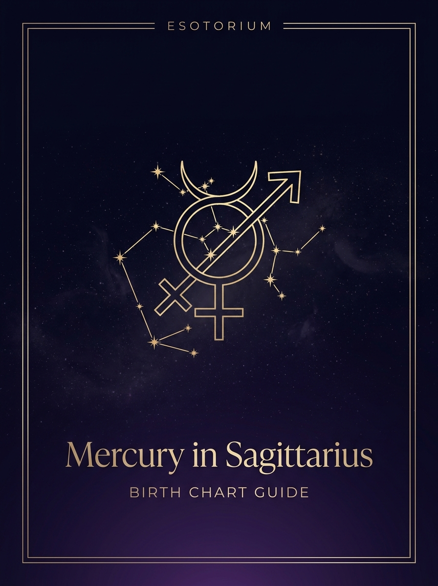 Mercury in Sagittarius — Birth Chart Guide, Esotorium PDF cover
