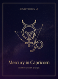 Mercury in Capricorn — Birth Chart Guide, Esotorium PDF cover