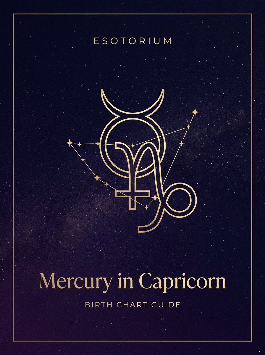 Mercury in Capricorn — Birth Chart Guide, Esotorium PDF cover