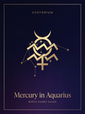 Mercury in Aquarius — Birth Chart Guide, Esotorium PDF cover