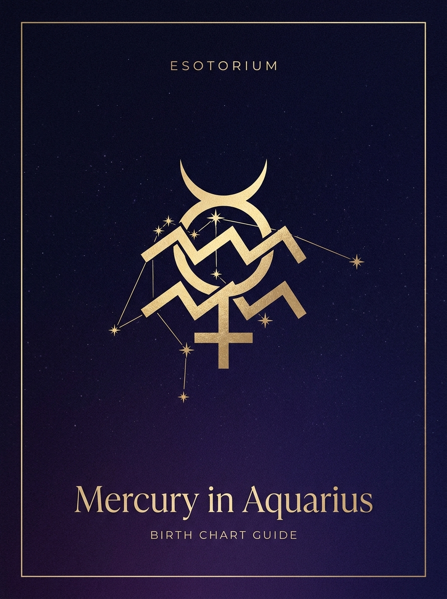 Mercury in Aquarius — Birth Chart Guide, Esotorium PDF cover