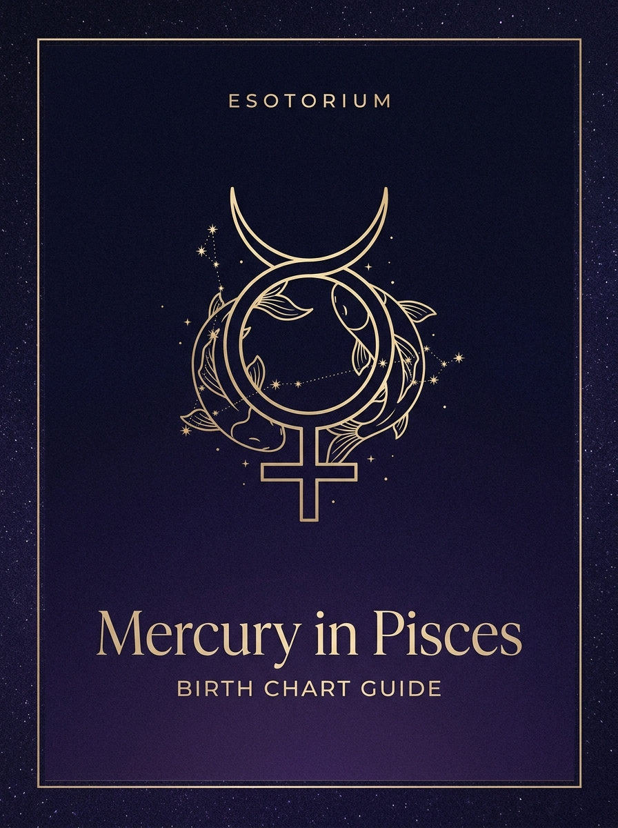 Mercury in Pisces — Birth Chart Guide, Esotorium PDF cover