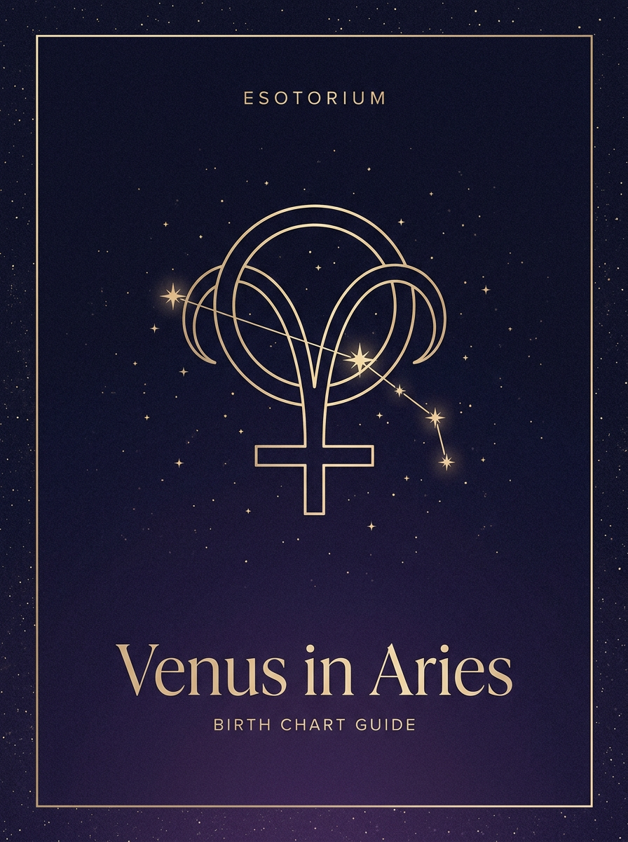 Venus in Aries — Birth Chart Guide, Esotorium PDF cover
