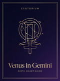 Venus in Gemini — Birth Chart Guide, Esotorium PDF cover