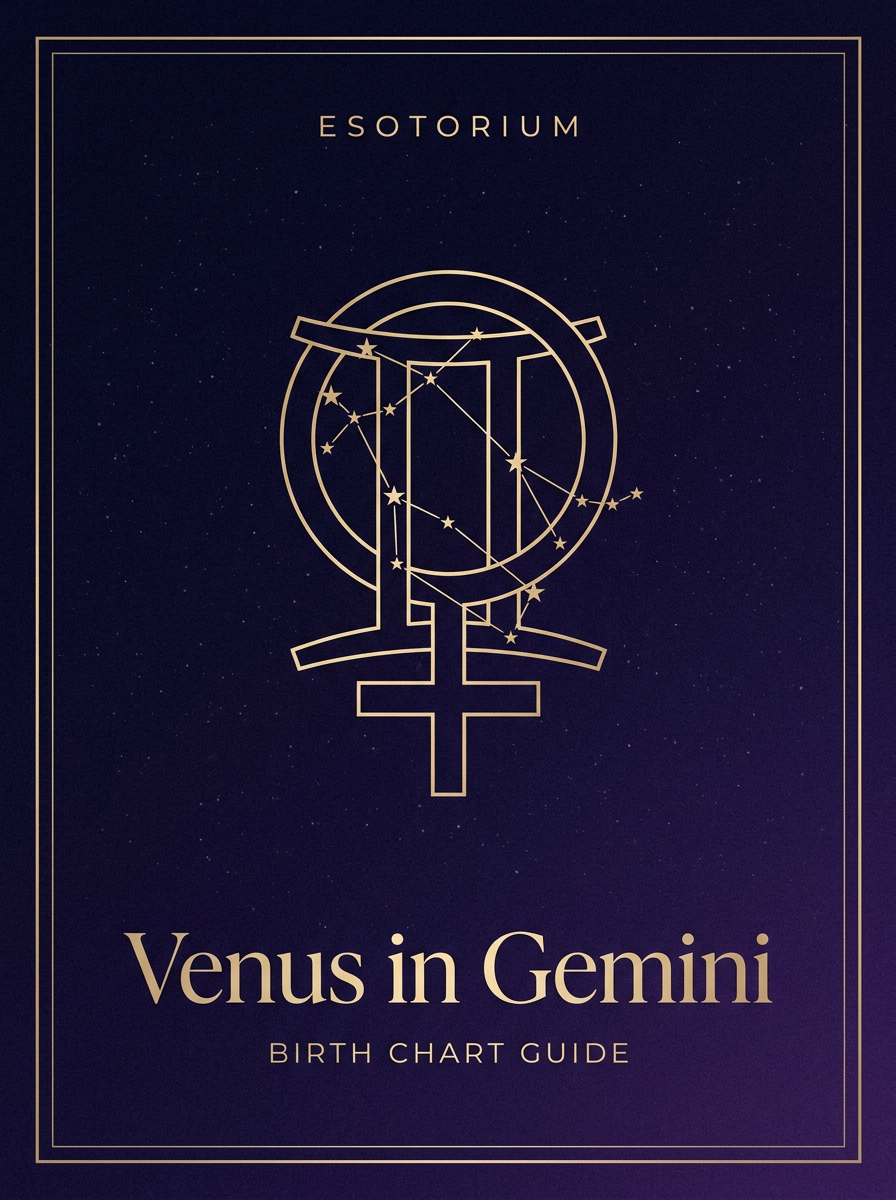 Venus in Gemini — Birth Chart Guide, Esotorium PDF cover