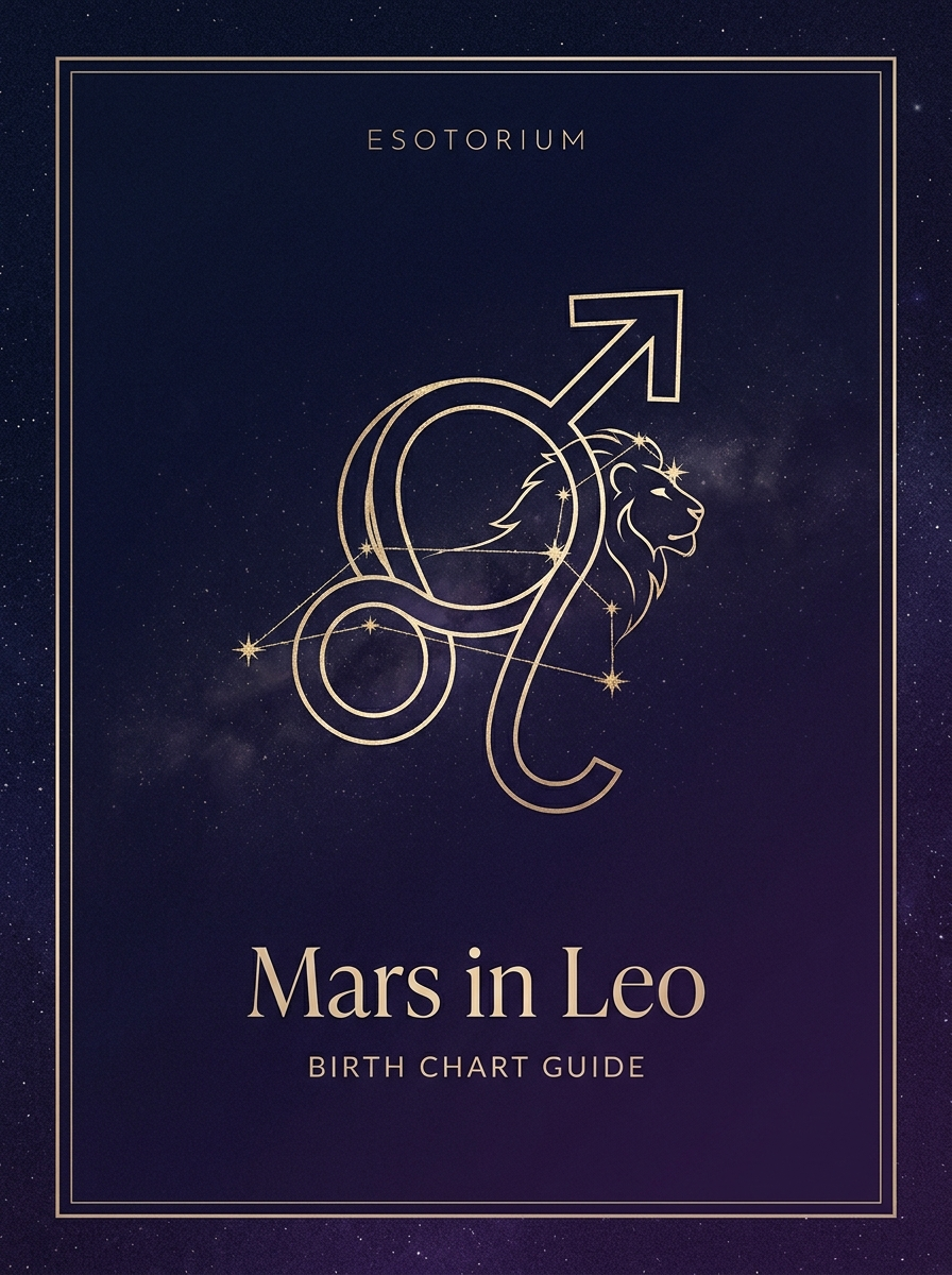 Mars in Leo — Birth Chart Guide, Esotorium PDF cover