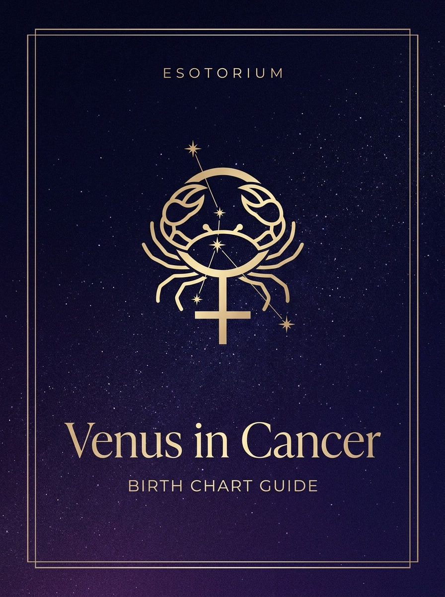 Venus in Cancer — Birth Chart Guide, Esotorium PDF cover