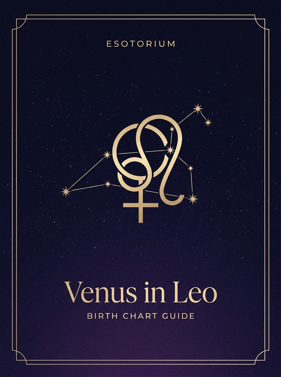 Venus in Leo — Birth Chart Guide, Esotorium PDF cover