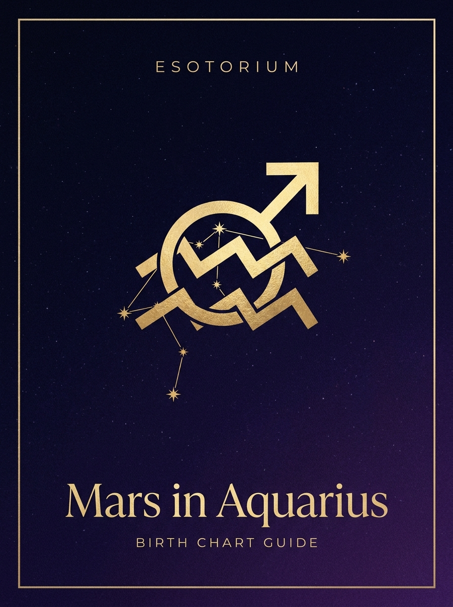 Mars in Aquarius — Birth Chart Guide, Esotorium PDF cover