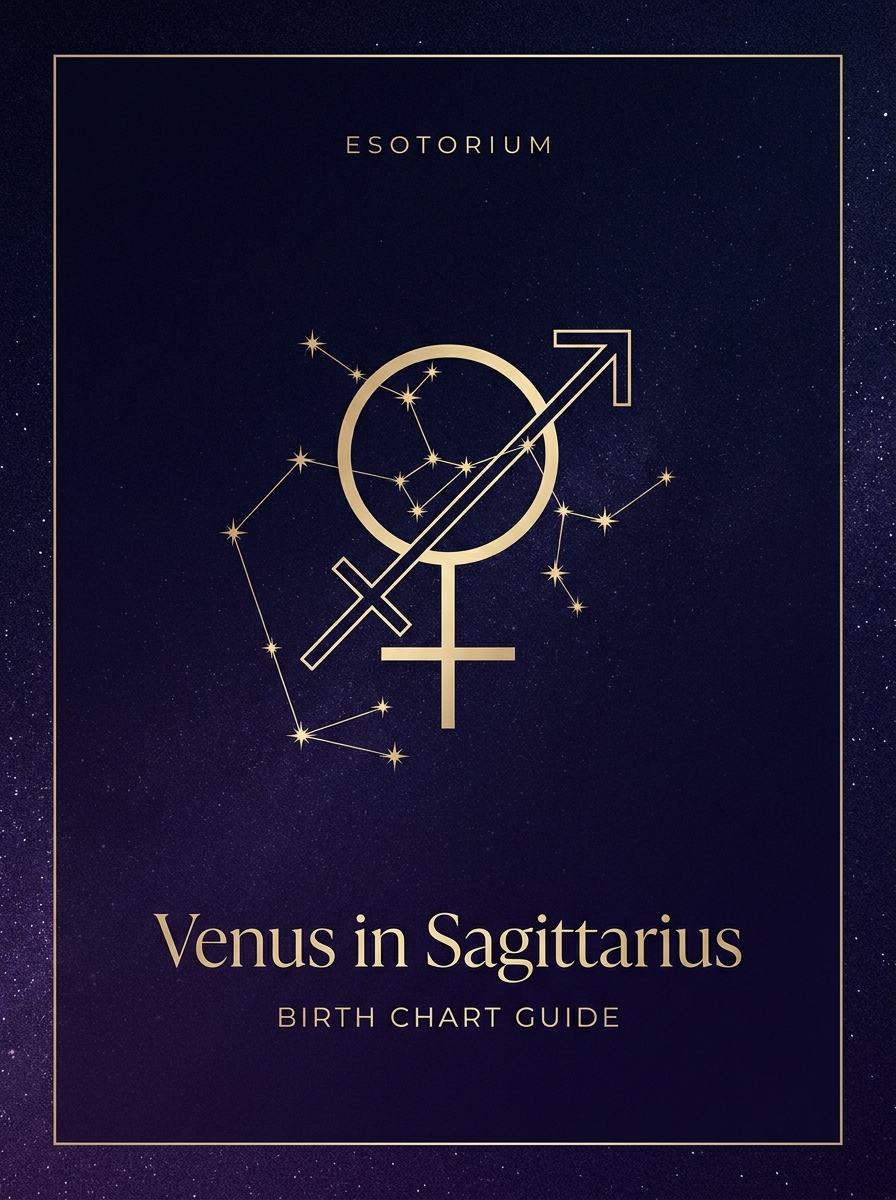 Venus in Sagittarius — Birth Chart Guide, Esotorium PDF cover