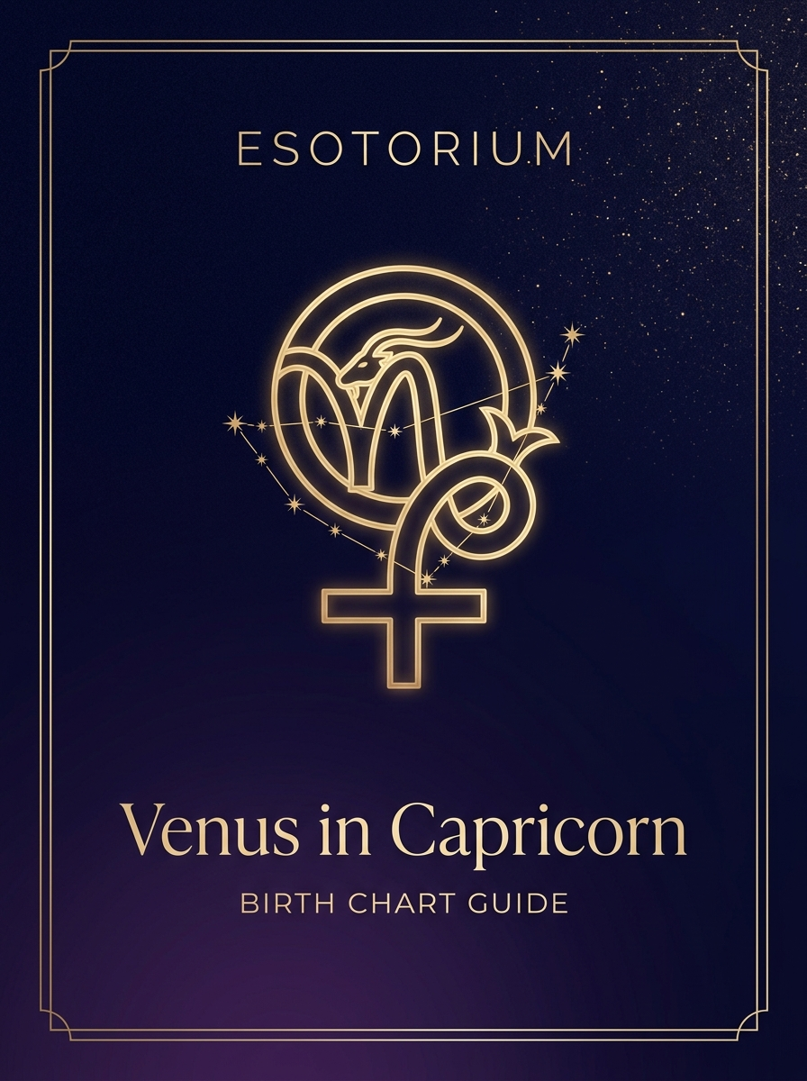 Venus in Capricorn — Birth Chart Guide, Esotorium PDF cover