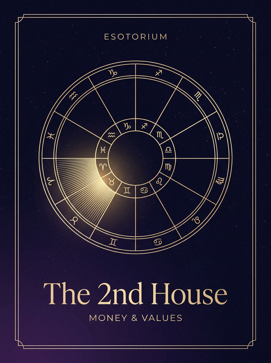 The 2nd House in Astrology — Money & Values, Esotorium PDF cover