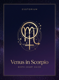 Venus in Scorpio — Birth Chart Guide, Esotorium PDF cover