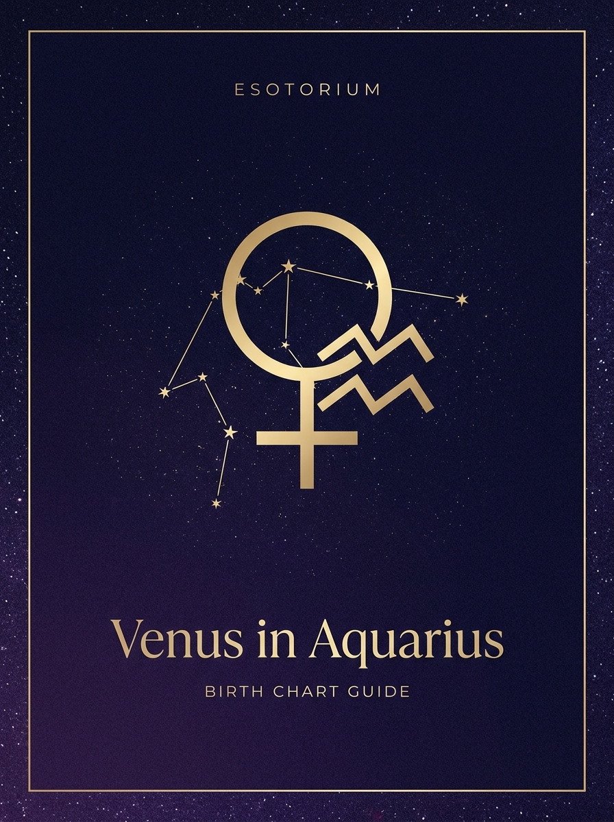 Venus in Aquarius — Birth Chart Guide, Esotorium PDF cover