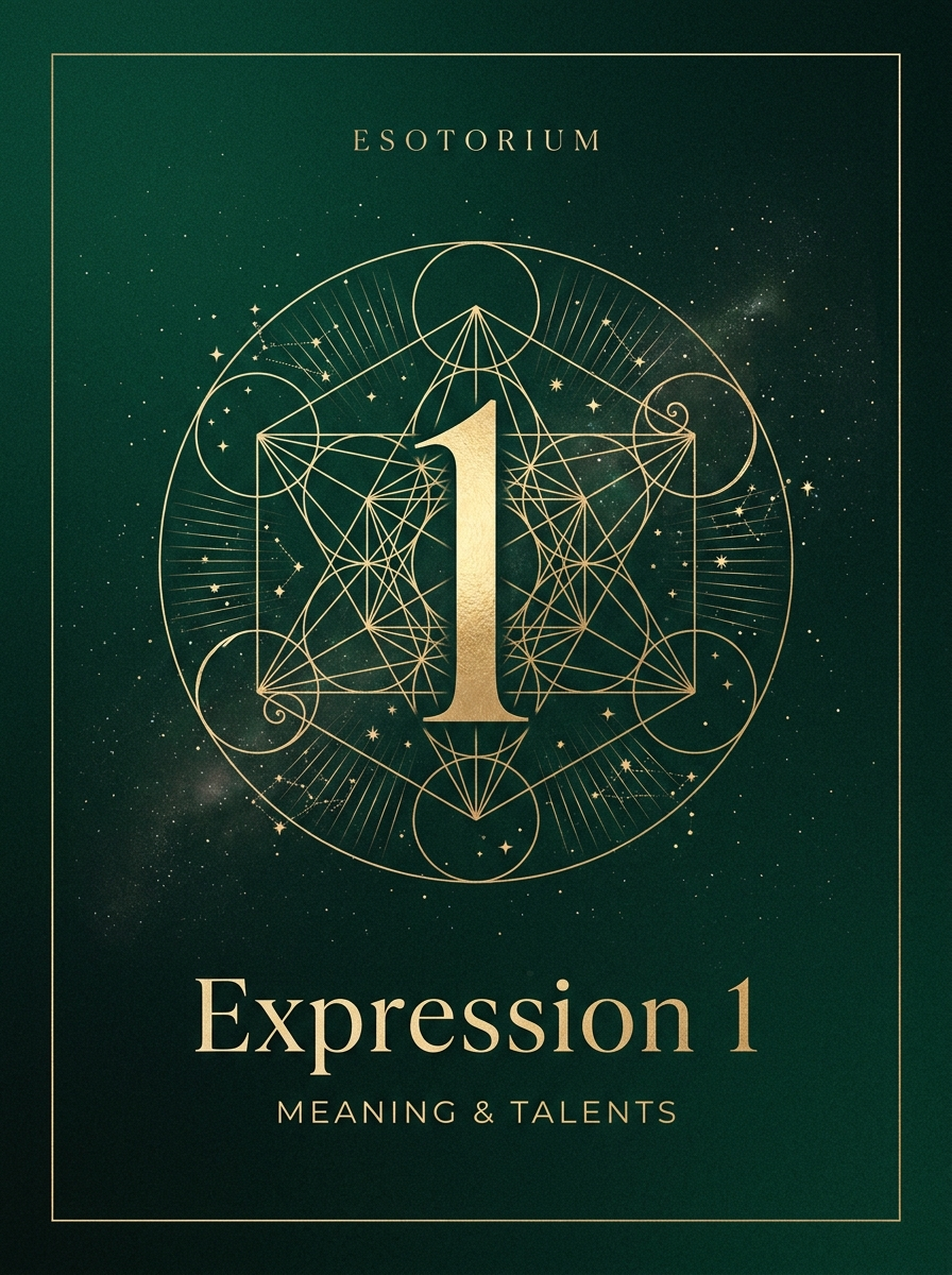 Expression Number 1 — Meaning & Talents, Esotorium PDF cover