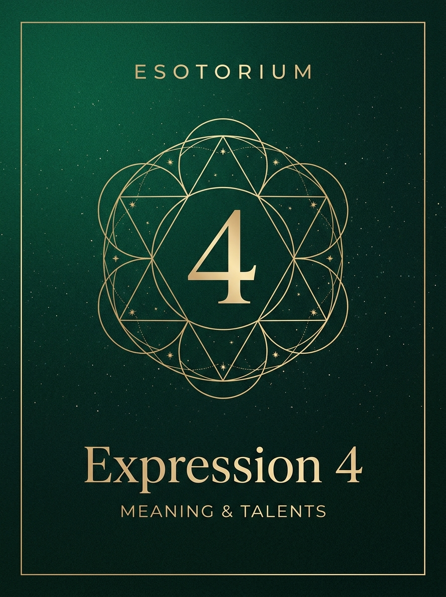 Expression Number 4 — Meaning & Talents, Esotorium PDF cover