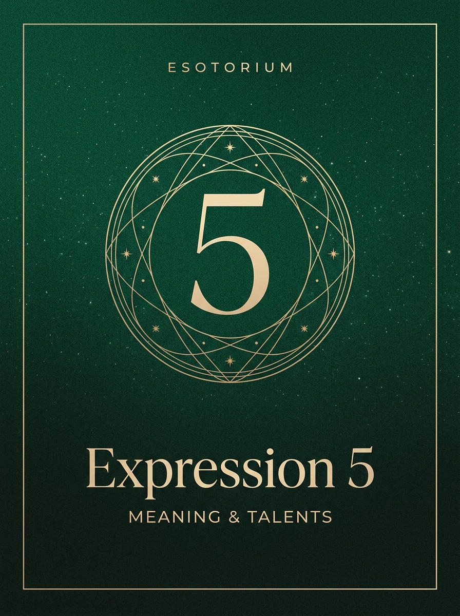 Expression Number 5 — Meaning & Talents, Esotorium PDF cover