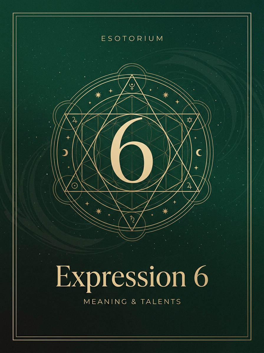 Expression Number 6 — Meaning & Talents, Esotorium PDF cover