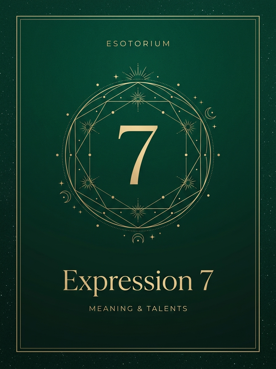 Expression Number 7 — Meaning & Talents, Esotorium PDF cover