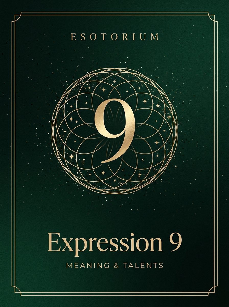 Expression Number 9 — Meaning & Talents, Esotorium PDF cover