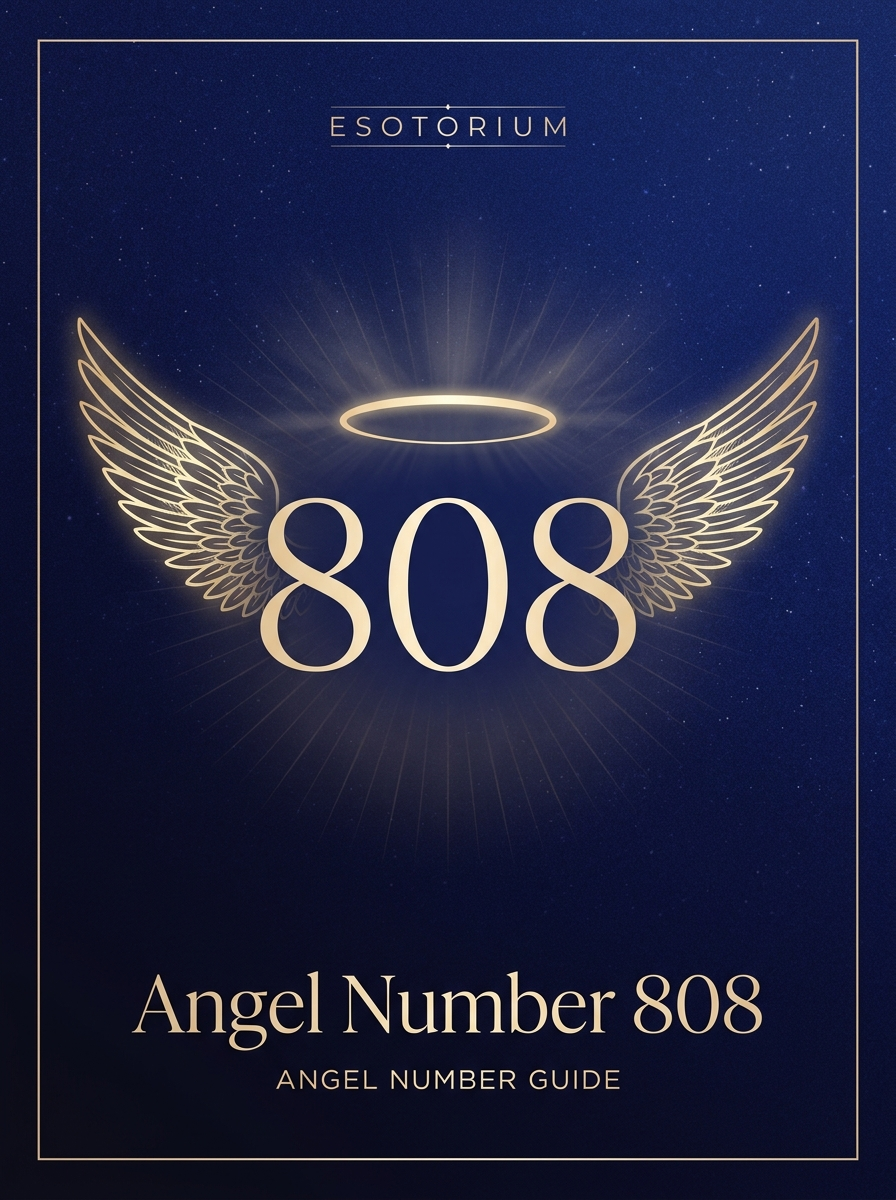Angel Number 808 — Meaning in Love, Money & Life — Esotorium PDF cover