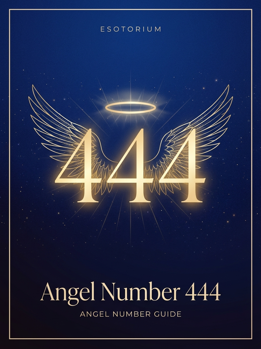 Angel Number 444 — Meaning in Love, Money & Life — Esotorium PDF cover