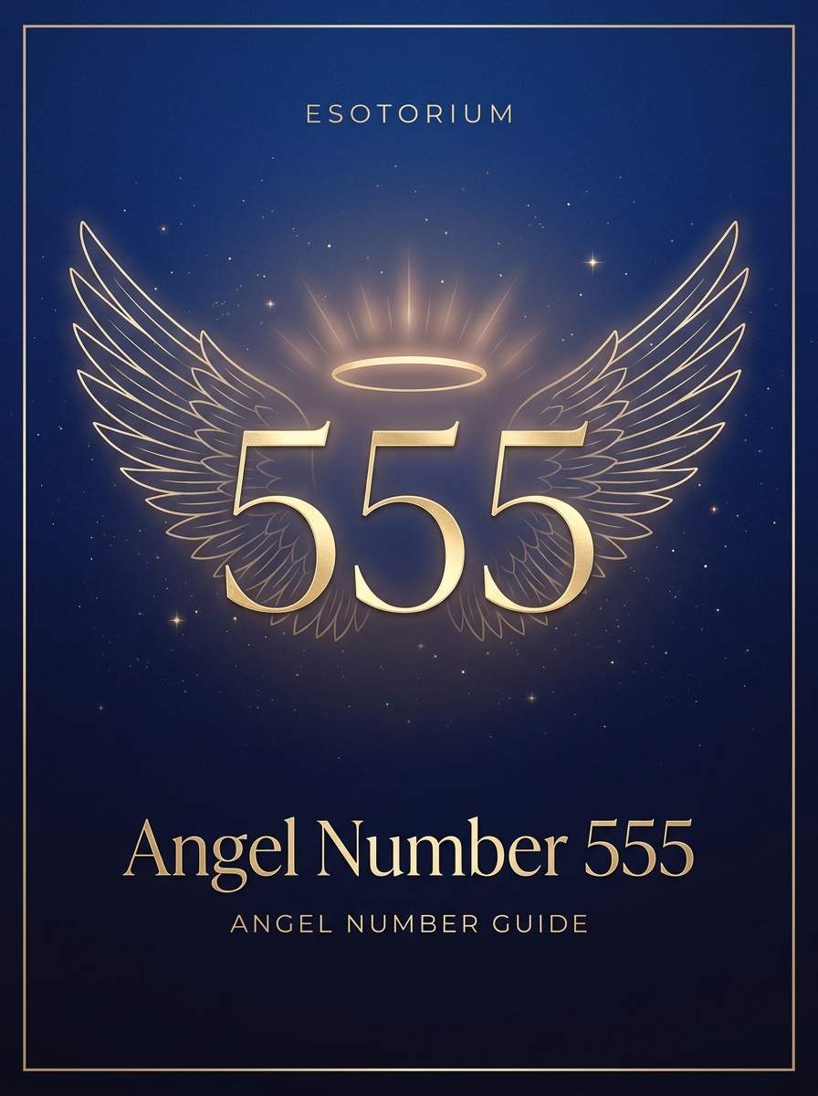 Angel Number 555 — Meaning in Love, Money & Life — Esotorium PDF cover