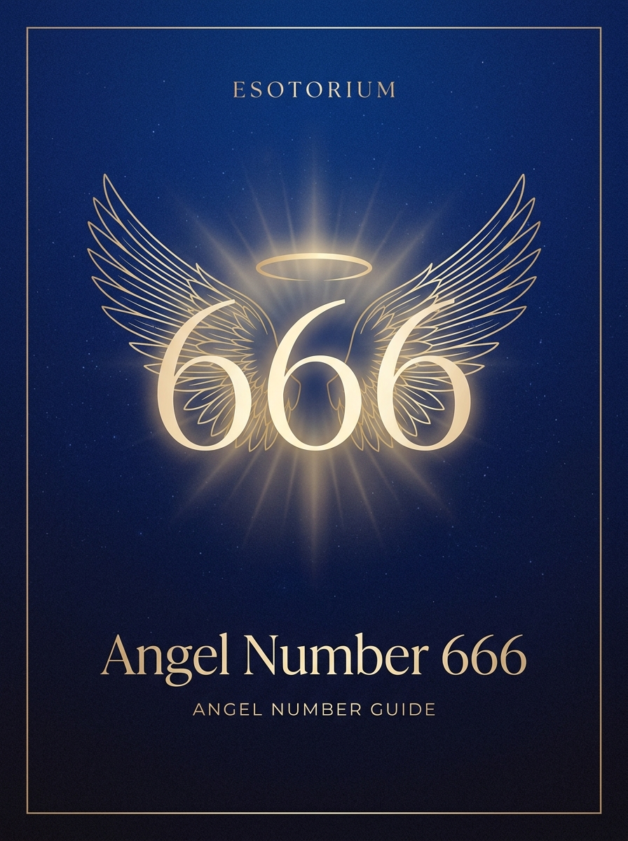 Angel Number 666 — Meaning in Love, Money & Life — Esotorium PDF cover