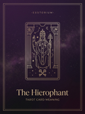 The Hierophant — Tarot Card Meaning — Esotorium PDF cover