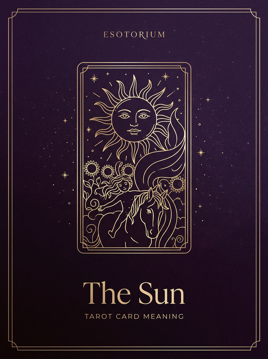 The Sun — Tarot Card Meaning (Upright & Reversed) — Esotorium PDF cover