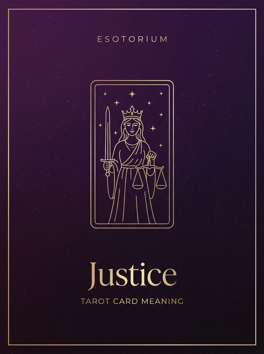 Justice — Tarot Card Meaning — Esotorium PDF cover