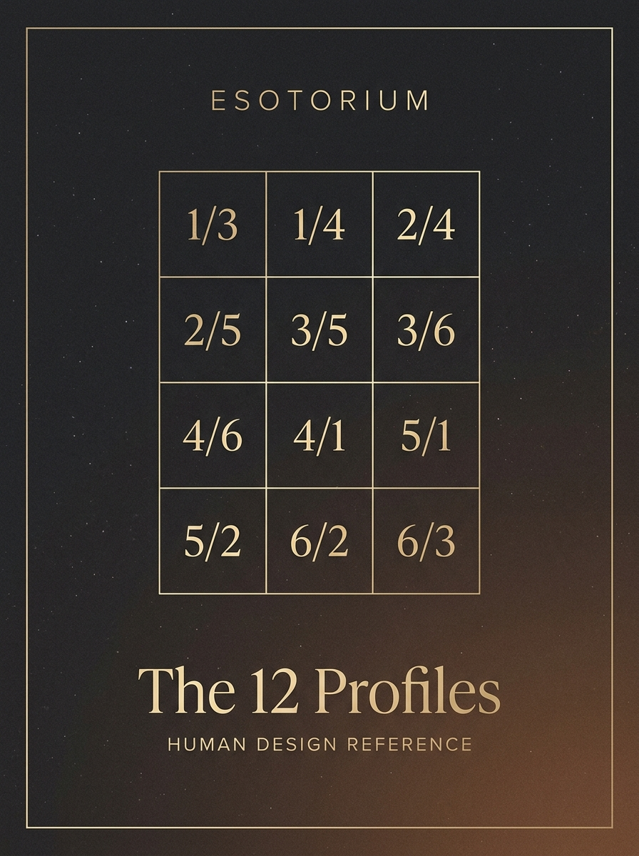 The 12 Human Design Profiles Explained — Esotorium PDF cover