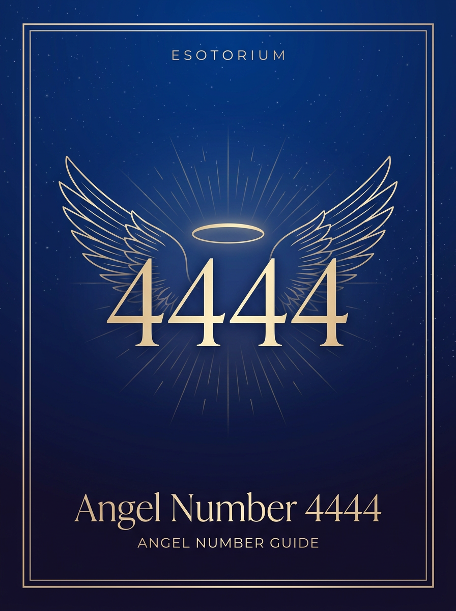 Angel Number 4444 — Meaning in Love, Money & Life — Esotorium PDF cover