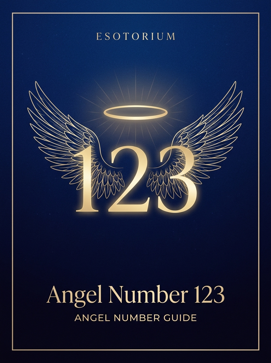 Angel Number 123 — Meaning in Love, Money & Life — Esotorium PDF cover